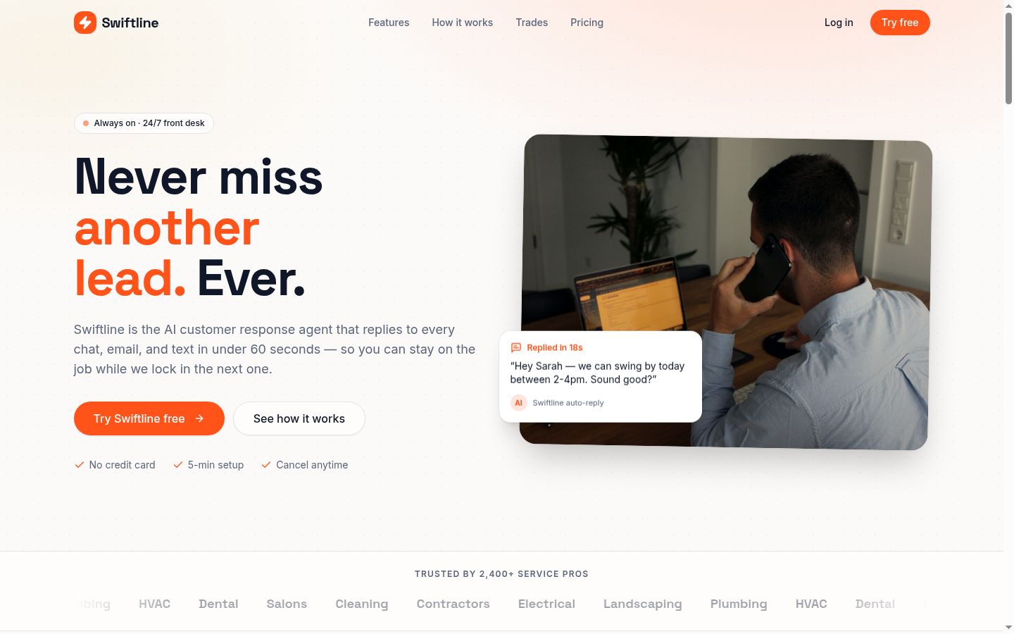 Swiftline template preview